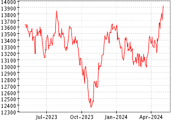 Gráfico de IBEX MEDIUM CAP en el periodo de 1 año: muestra los últimos 365 días